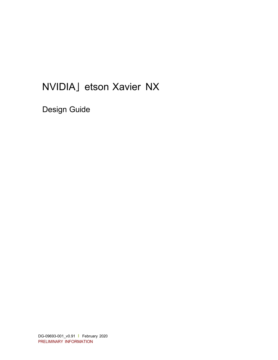 NVIDIA Jetson Xavier NX Design Guide原版完整文件_第1页