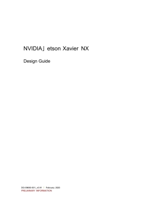 NVIDIA Jetson Xavier NX Design Guide原版完整文件