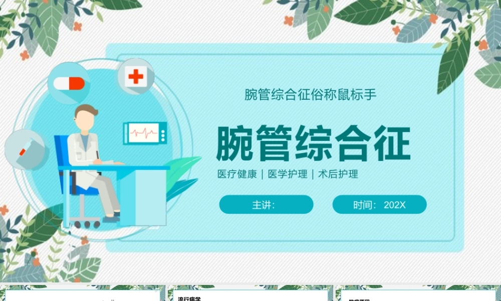 腕管综合征课件