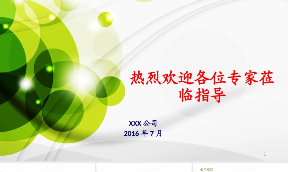 首次会议汇报材料(GMP认证)