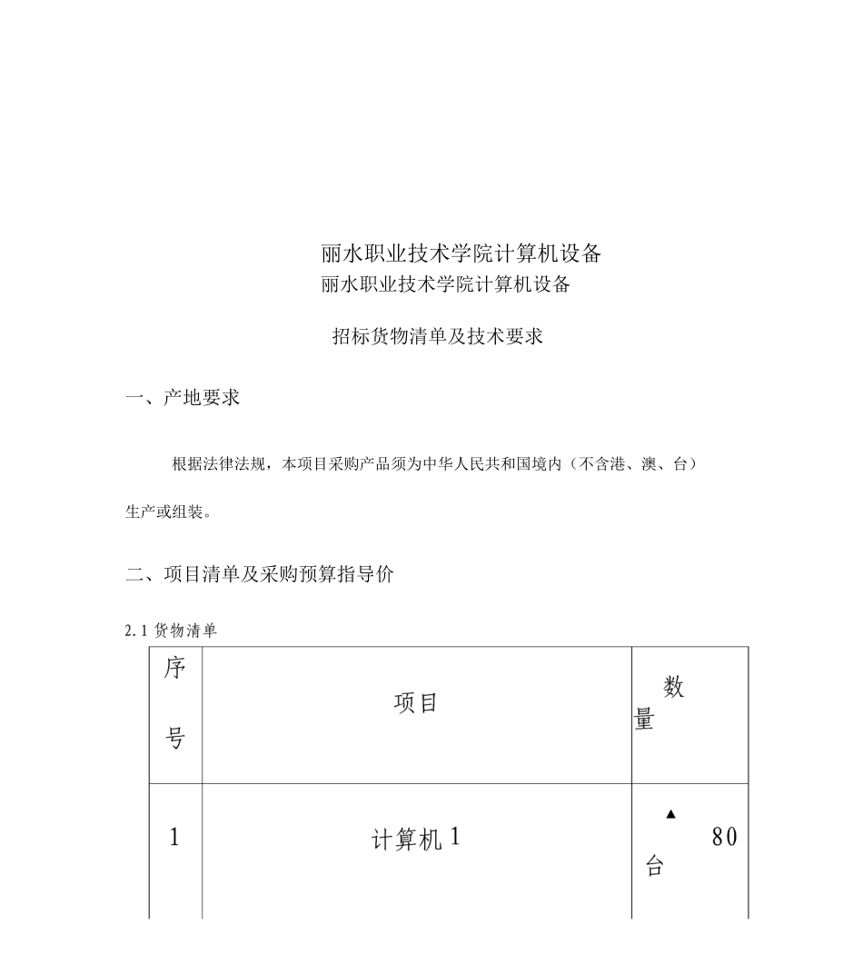 丽水职业技术学院计算机设备_第1页