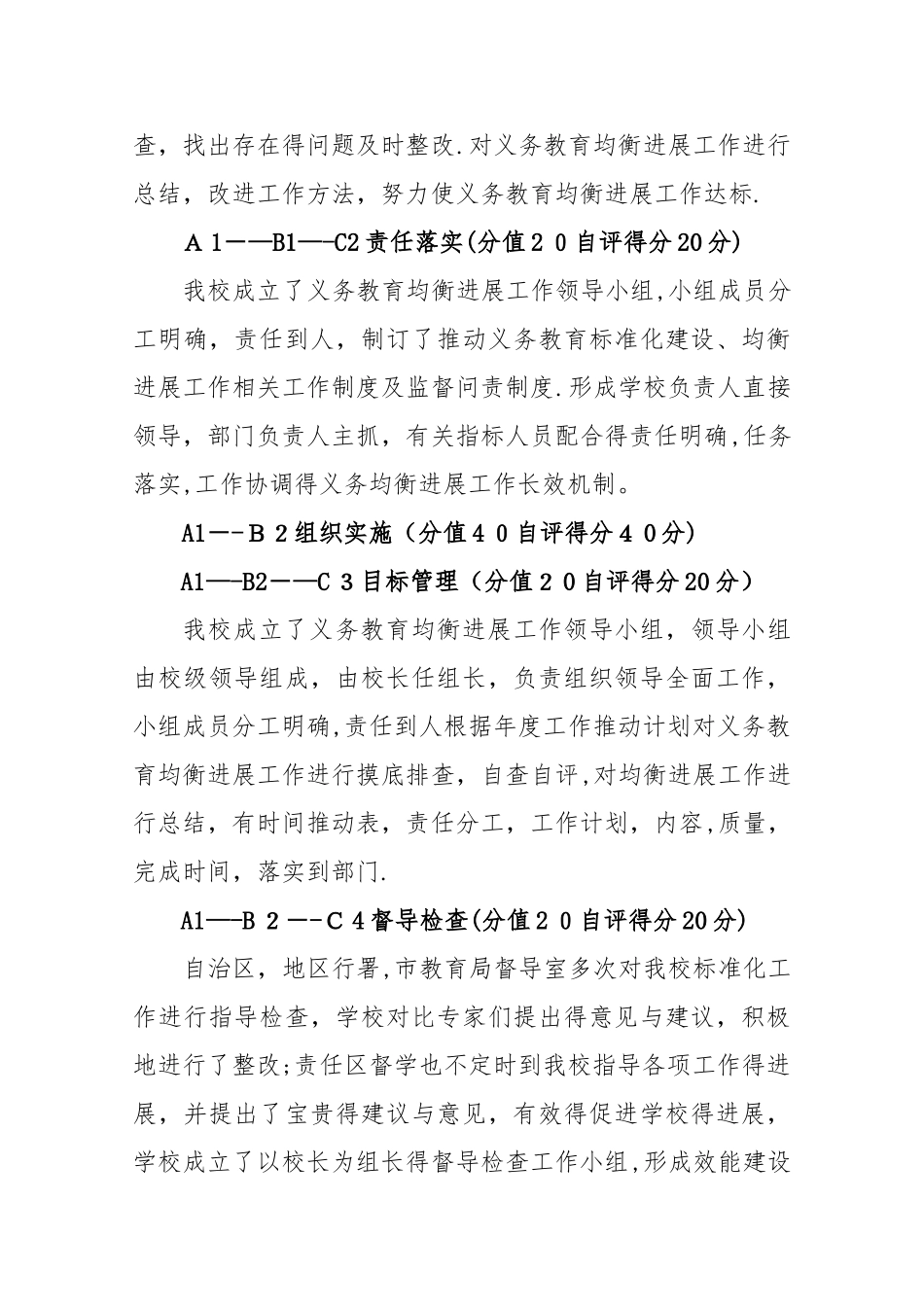 义务教育均衡化发展自查自评报告_第2页