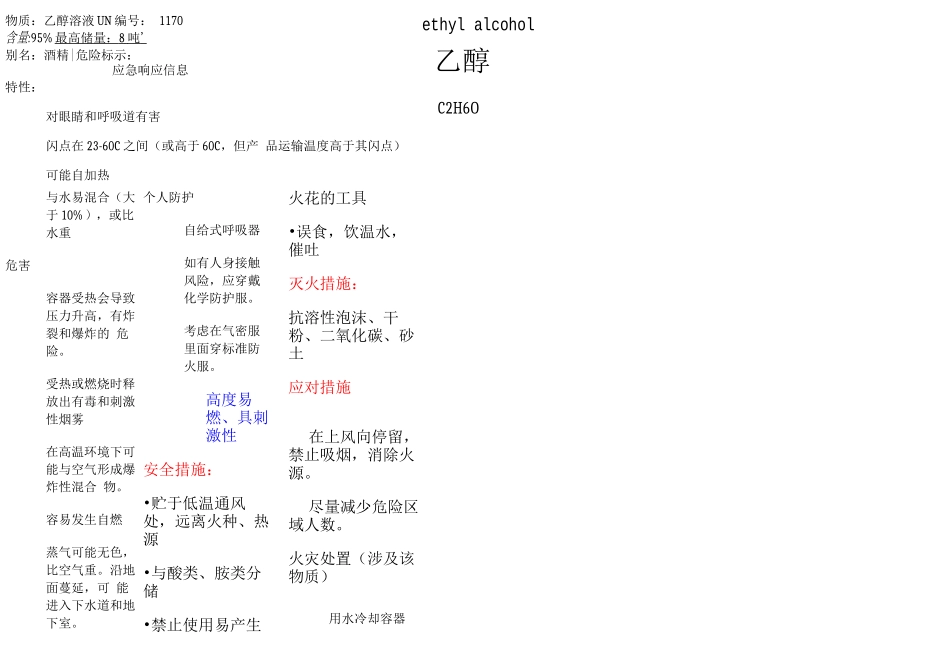 乙醇安全标签_第1页