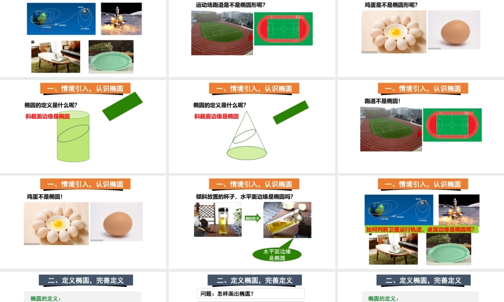 椭圆及其标准方程(授课及说课