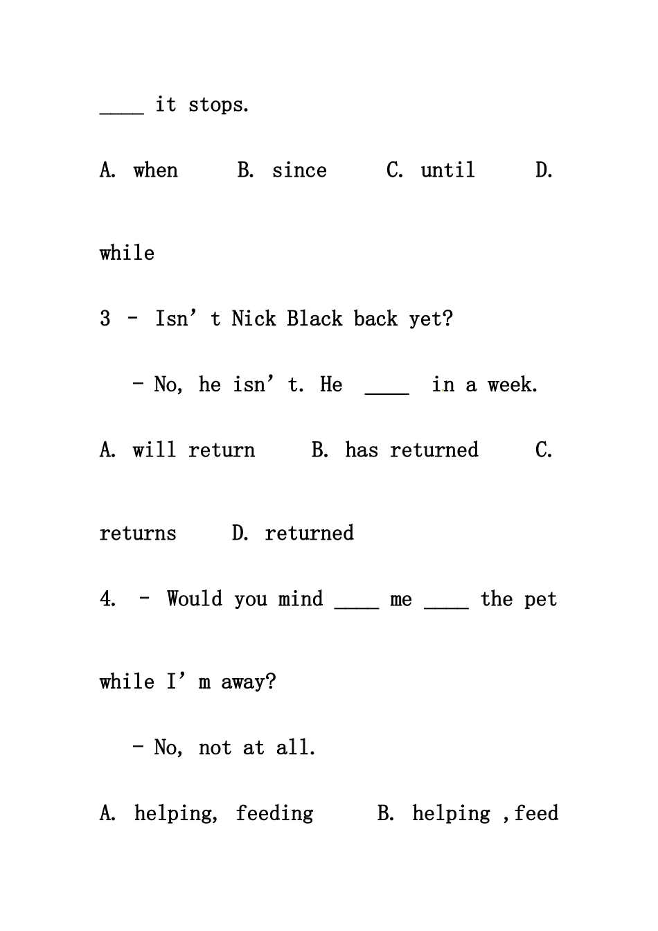 九年级英语上学期入学考试试题_第3页