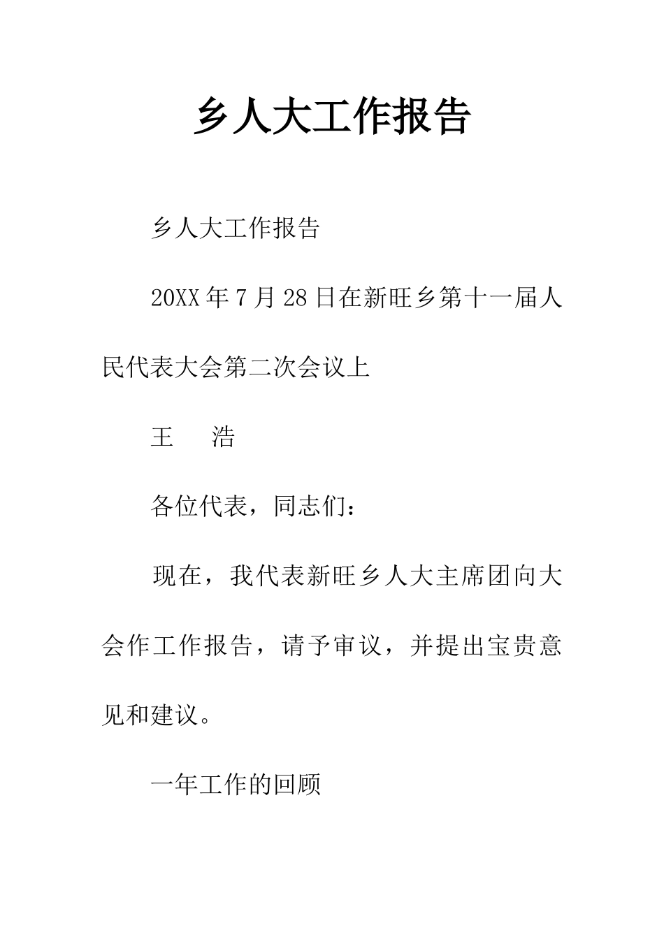 乡人大工作报告_第1页