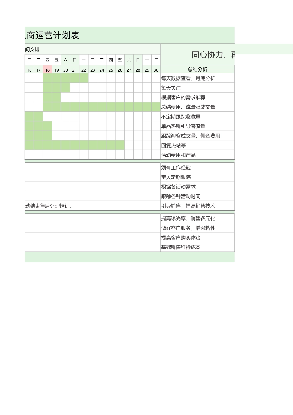 电商运营计划表_第2页