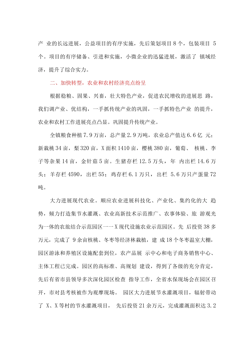 乡镇年度工作总结_第2页