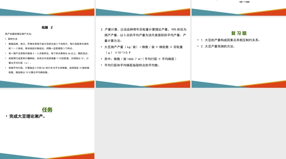 大豆测产与收获—大豆测产(大豆栽培技术课件)