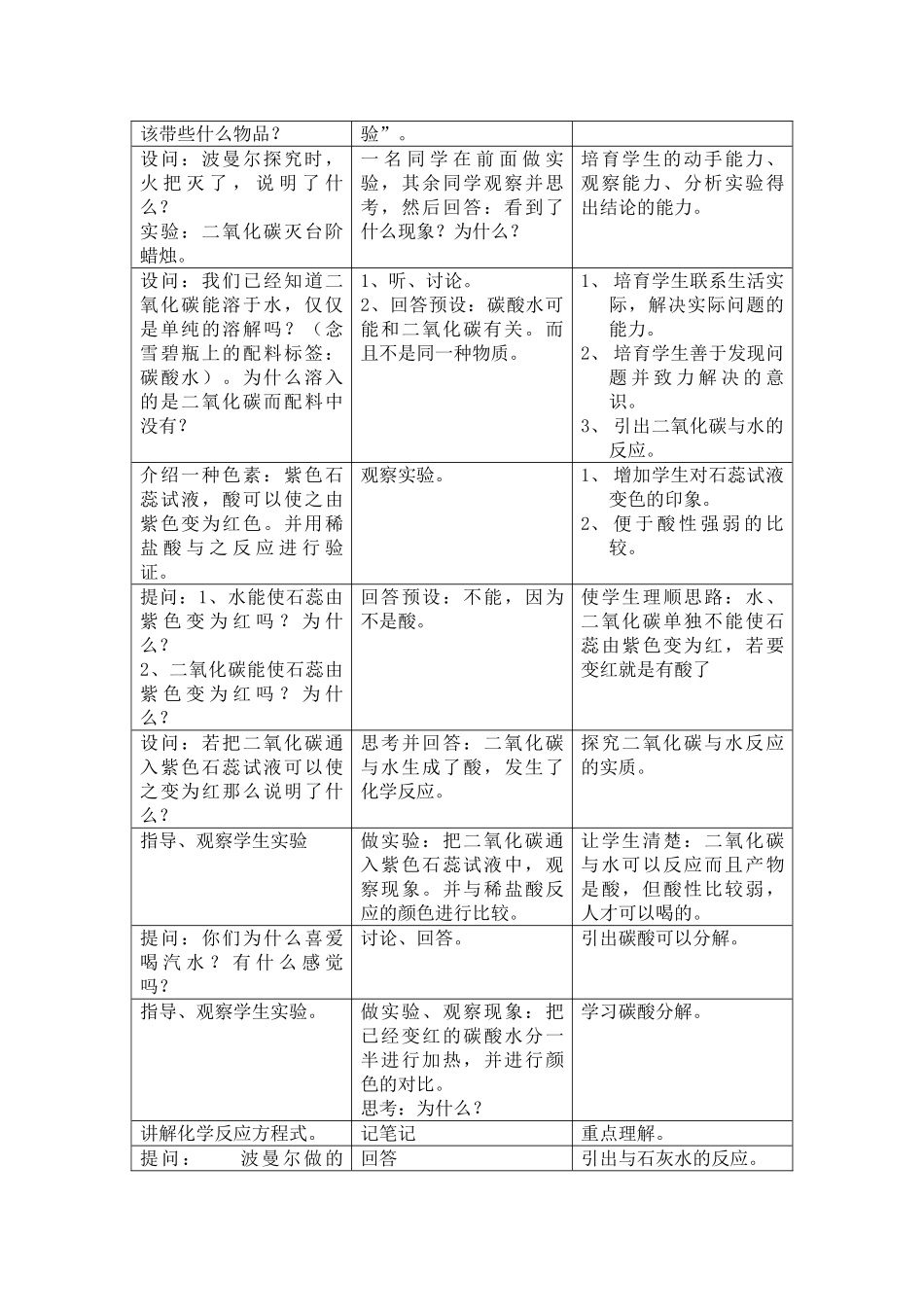二氧化碳性质-教案_第3页