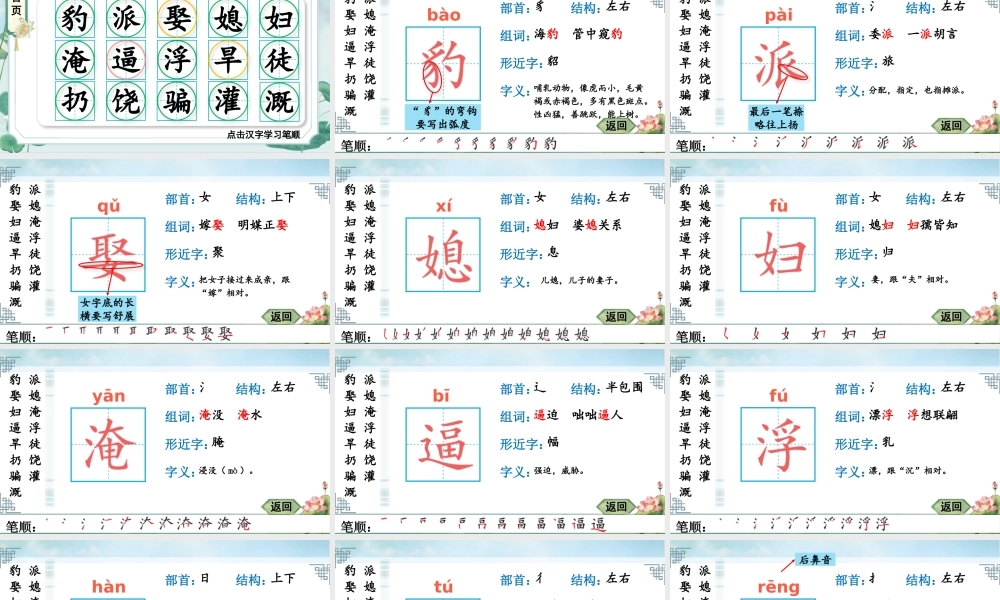 24统编版小学语文四年级上册生字笔顺课件-26 西门豹治邺