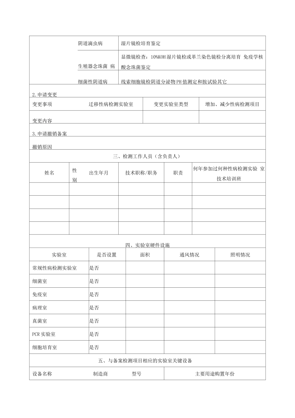 云南省性病检测实验室备案表_第2页