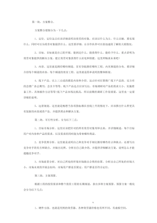 互联网类项目商业实施计划书