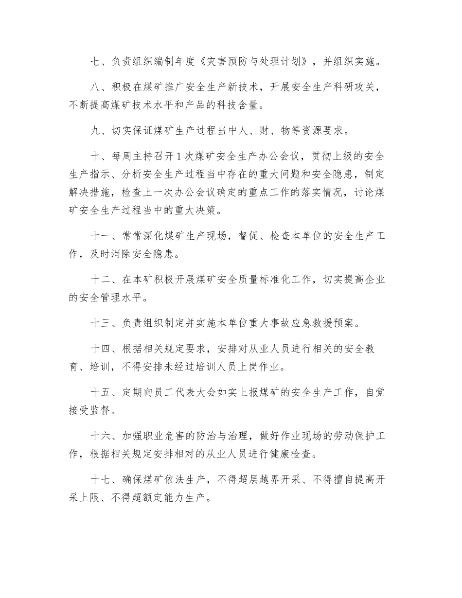 五值矿长岗位职责_第2页