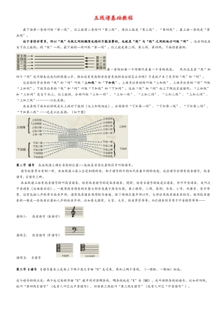 五线谱基础教程