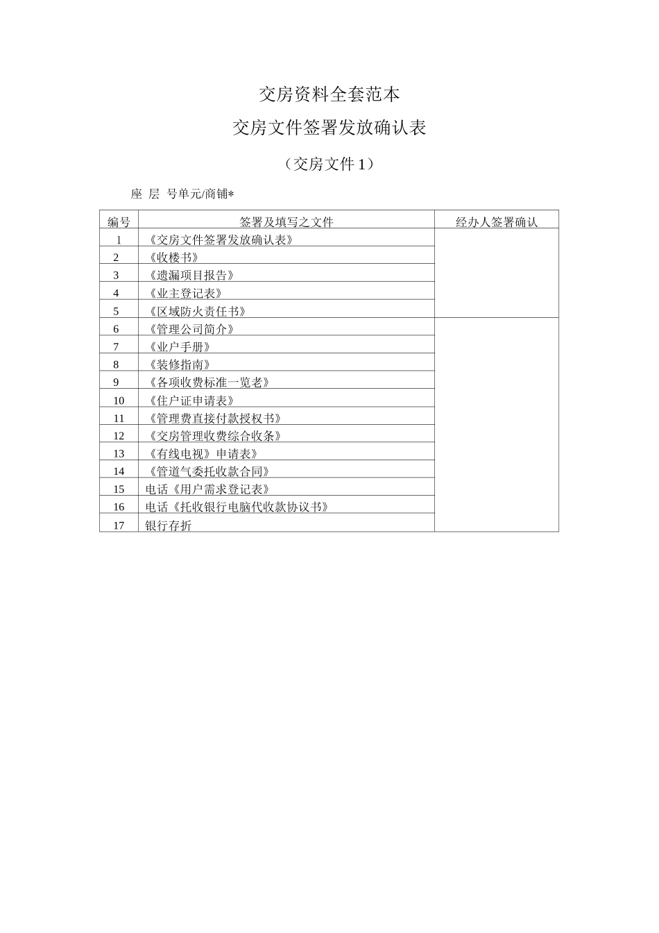交房资料全套_第1页