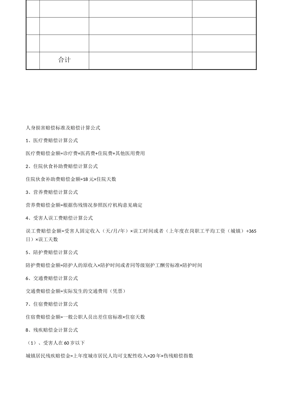 交通事故赔偿清单_第2页