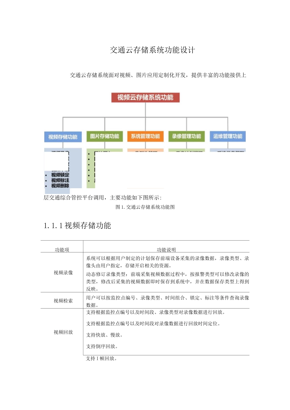 交通云存储系统功能设计_第1页