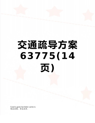 交通疏导方案63775