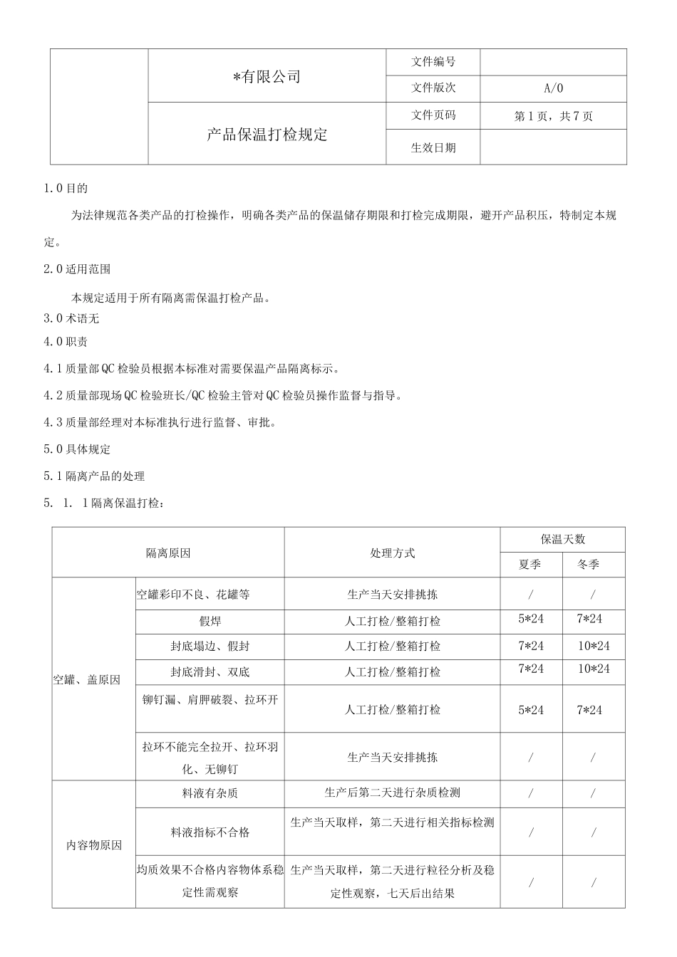 产品保温打检规定_第1页