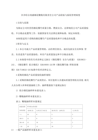 产品检验与验收管理制度
