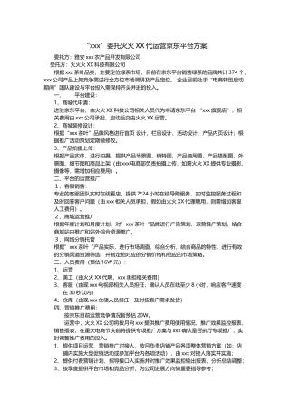 京东电商代运营方案-