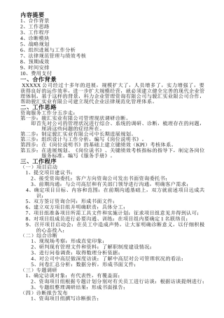 人力资源管理项目建议书