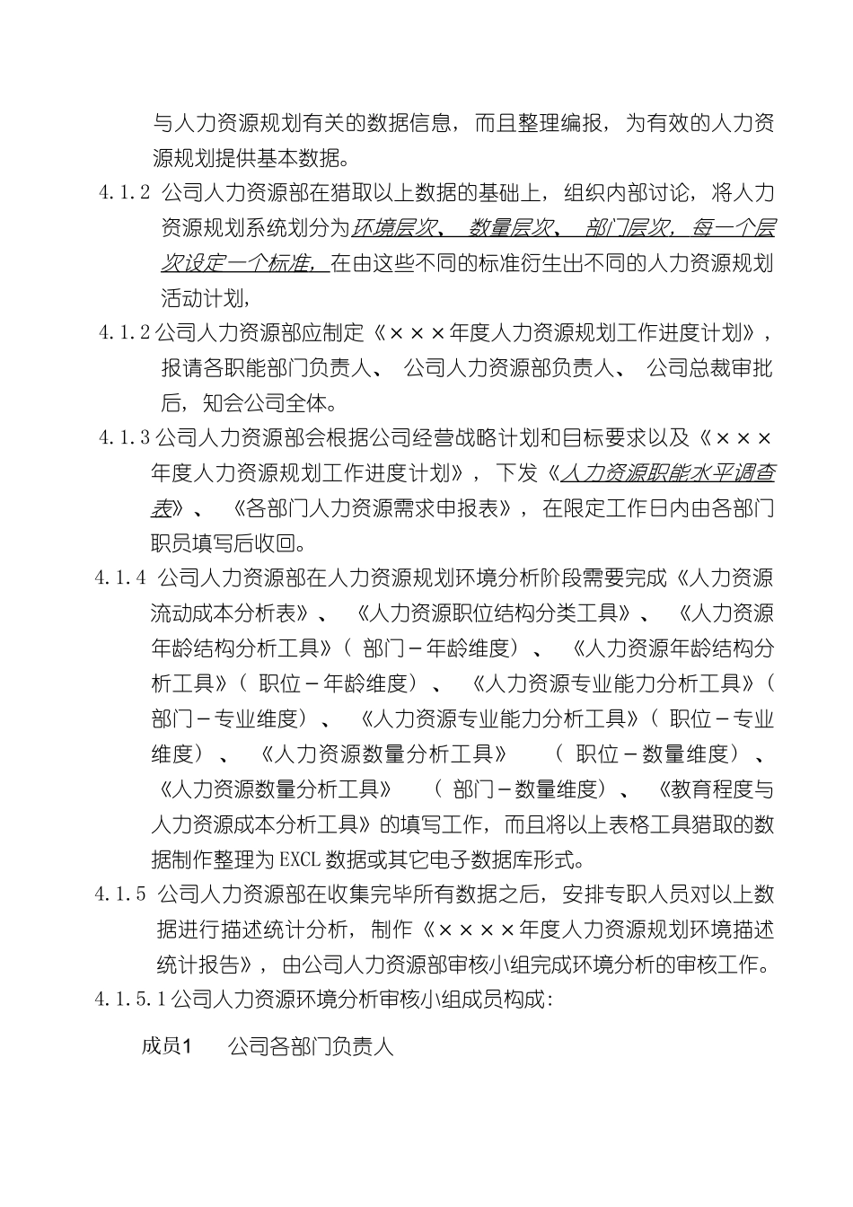 人力资源规划管理规范-_第3页