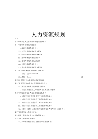 人力资源规划咨询书