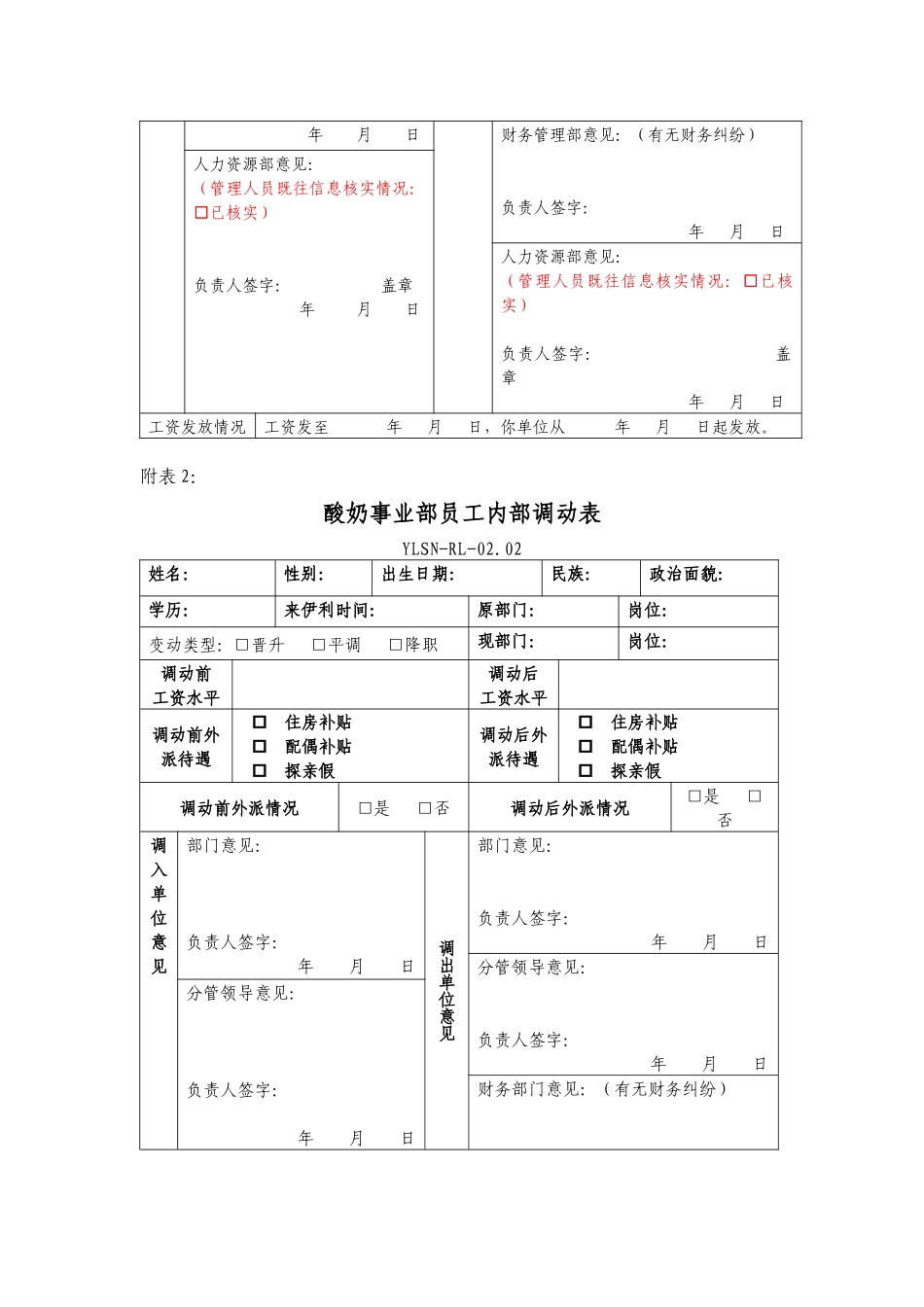 人员异动管理办法附件_第2页