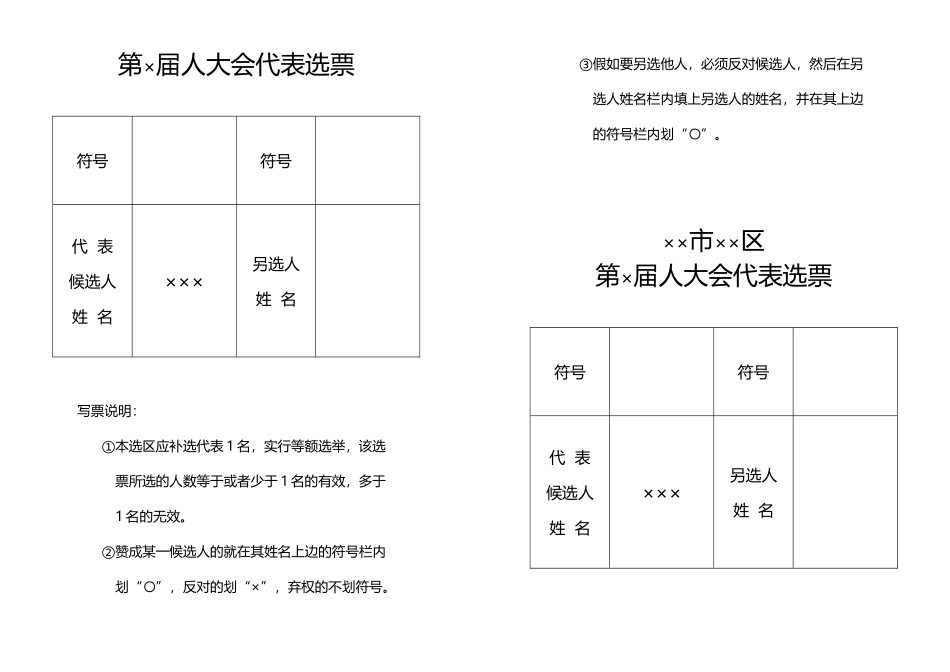 人大选举选票_第3页