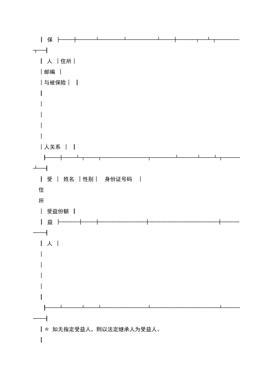 人寿保险合同保险单_第2页