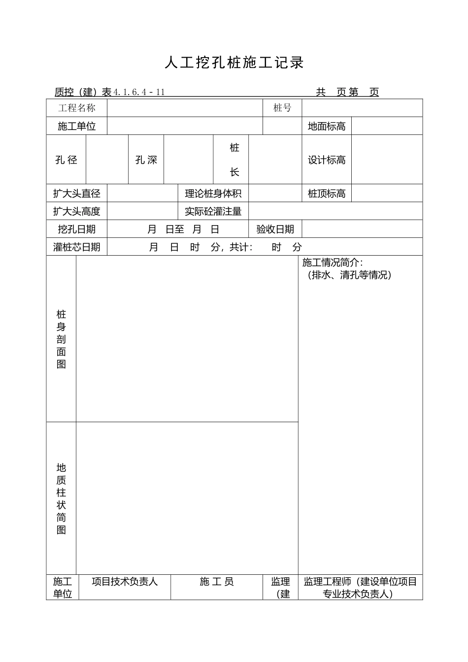 人工挖孔桩施工记录_第2页