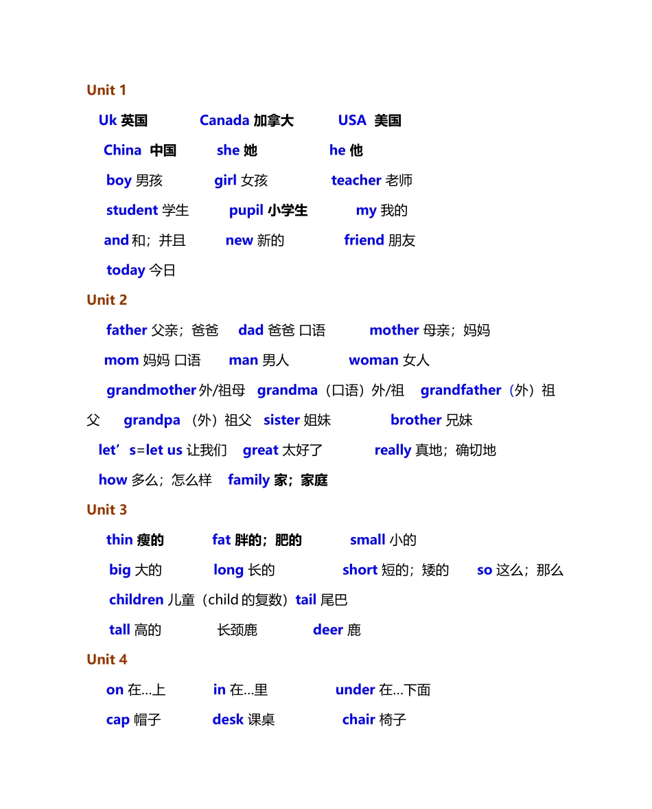 人教版pep小学英语三年级下册期末总复习资料_第2页