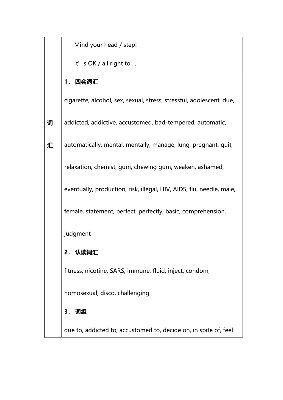 人教版选修六Unit-3-A-healthy-life教案_第3页
