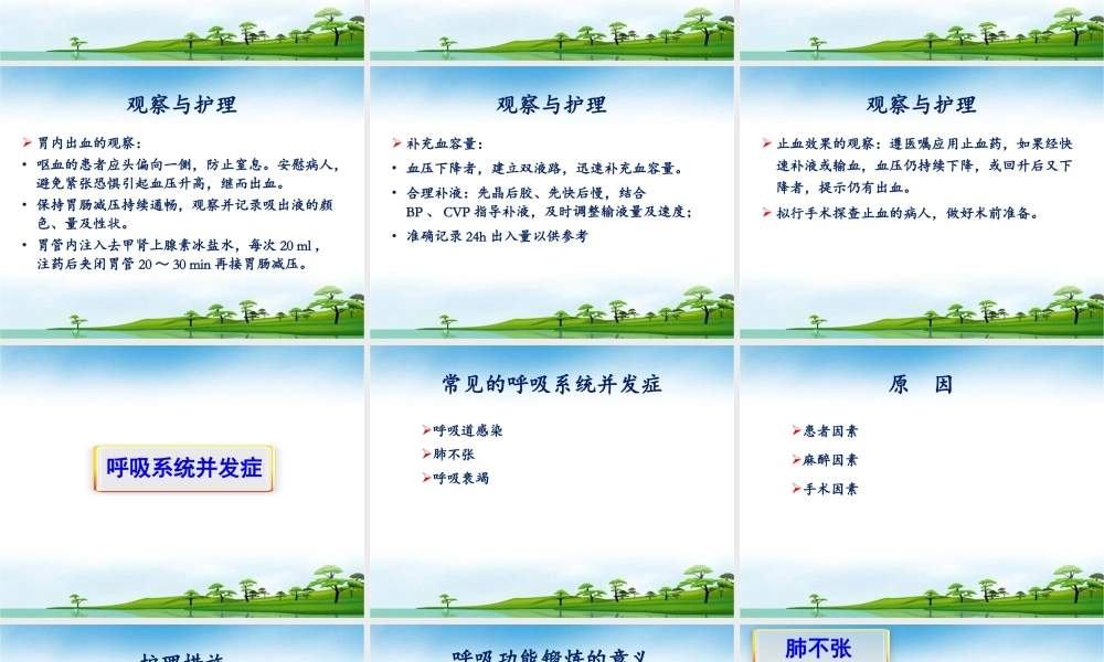 食管癌术后常见并发症的观察及护理