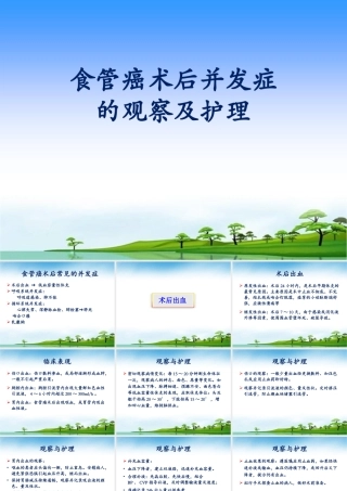 食管癌术后常见并发症的观察及护理