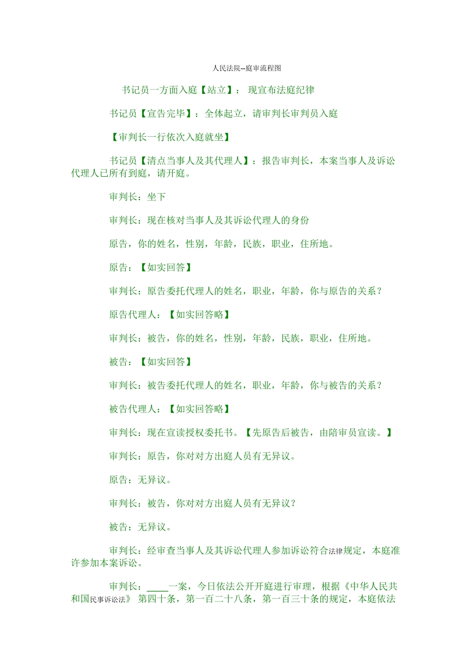 人民法院庭审流程图_第1页