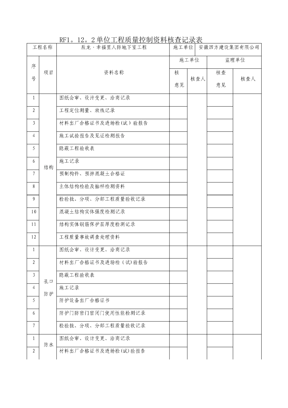 人防单位工程质量竣工验收记录_第2页