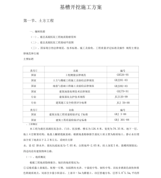 人防基槽开挖施工方案