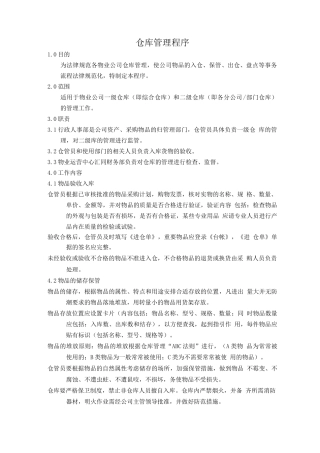 仓库管理程序2