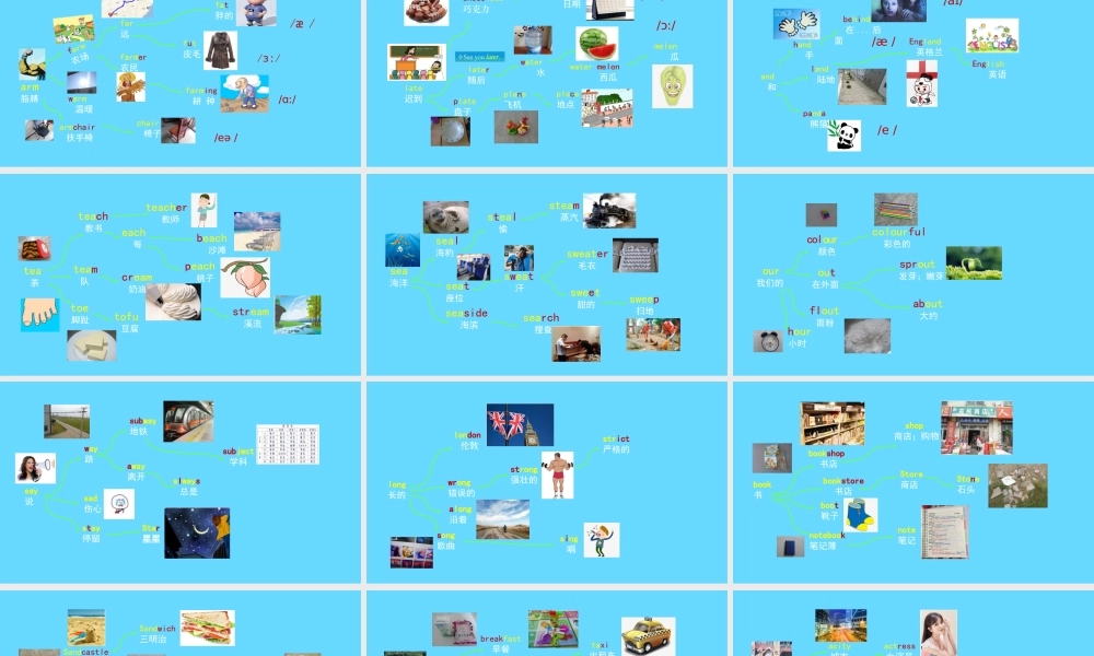 90张思维导图英语速记小学800单词