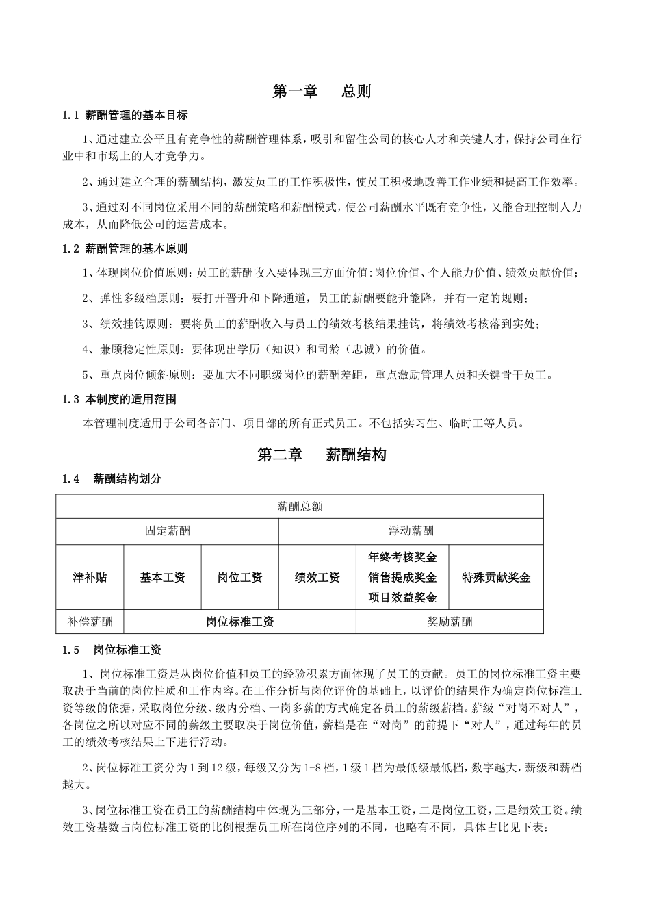 薪酬管理制度完整_第1页