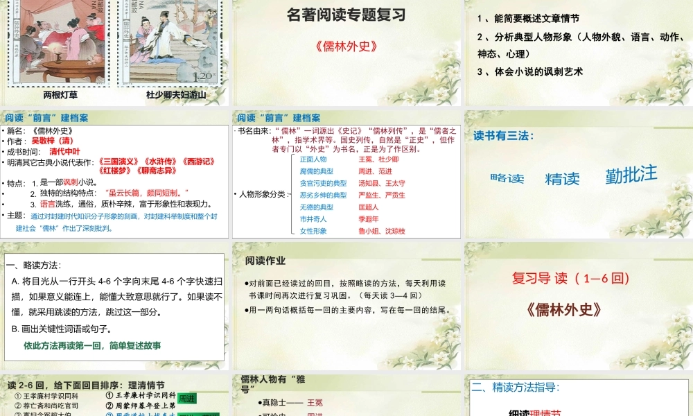 名著阅读专题复习