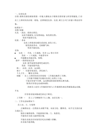 仪容仪表标准 