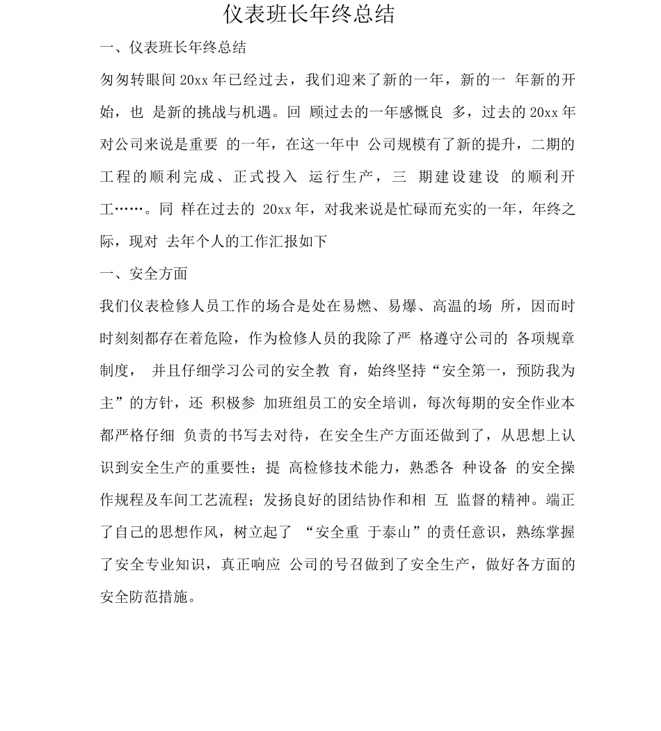 仪表班长终总结_第1页