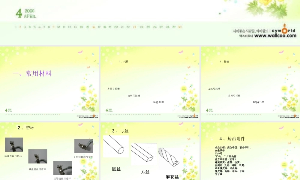 口腔正畸治疗常用材料和器械