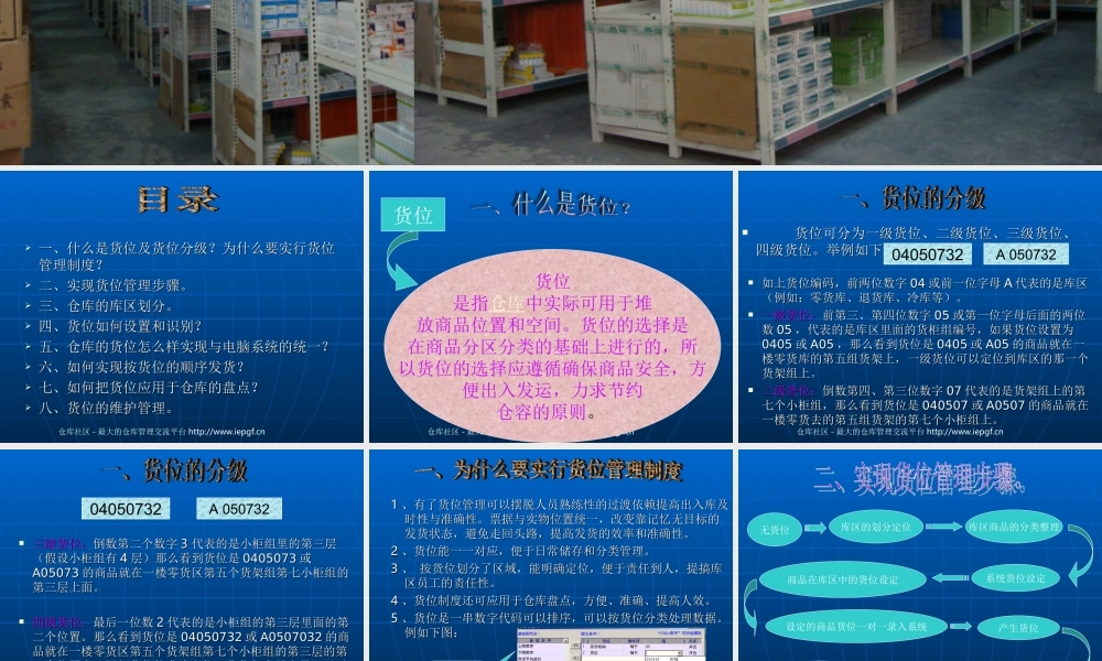货位的维护管理-实现货位管理步骤有哪些-如何实现按货位的顺序发货？PPT