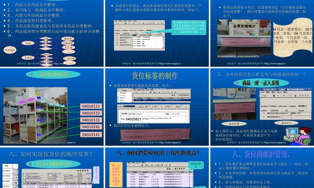 货位的维护管理-实现货位管理步骤有哪些-如何实现按货位的顺序发货？PPT