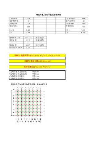 梅花型布置计算表